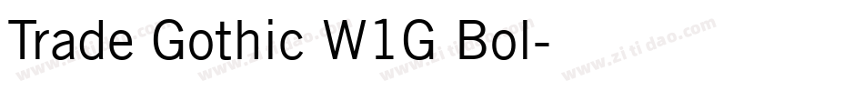 Trade Gothic W1G Bol字体转换